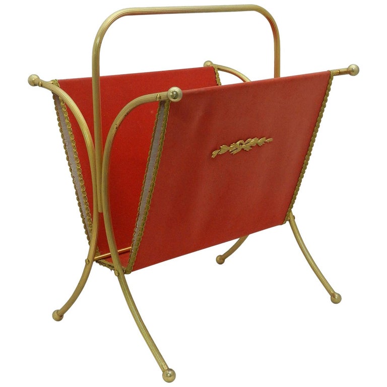 French Magazine Rack Stand circa 1960, Midcentury at 1stDibs