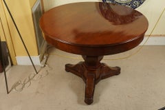 French Mahogany 19th Century Charles X Center Table