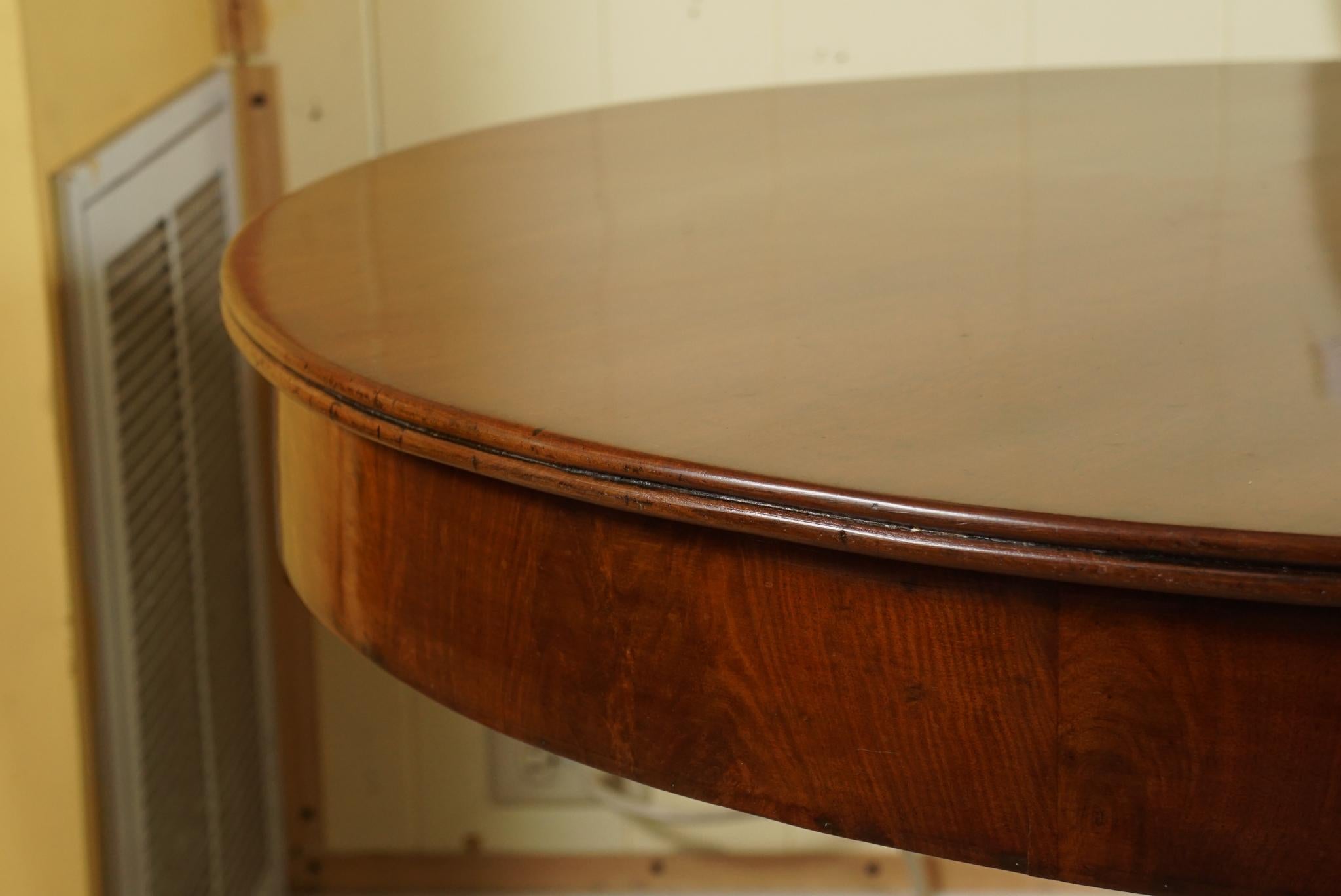 French Mahogany 19th Century Charles X Center Table In Good Condition In Hudson, NY