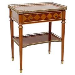 French Mahogany and Brass Low Side Table