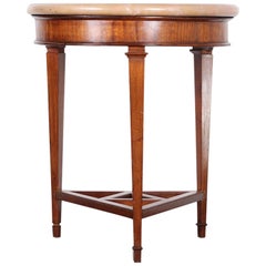 French Mahogany and Marble Occasional Table