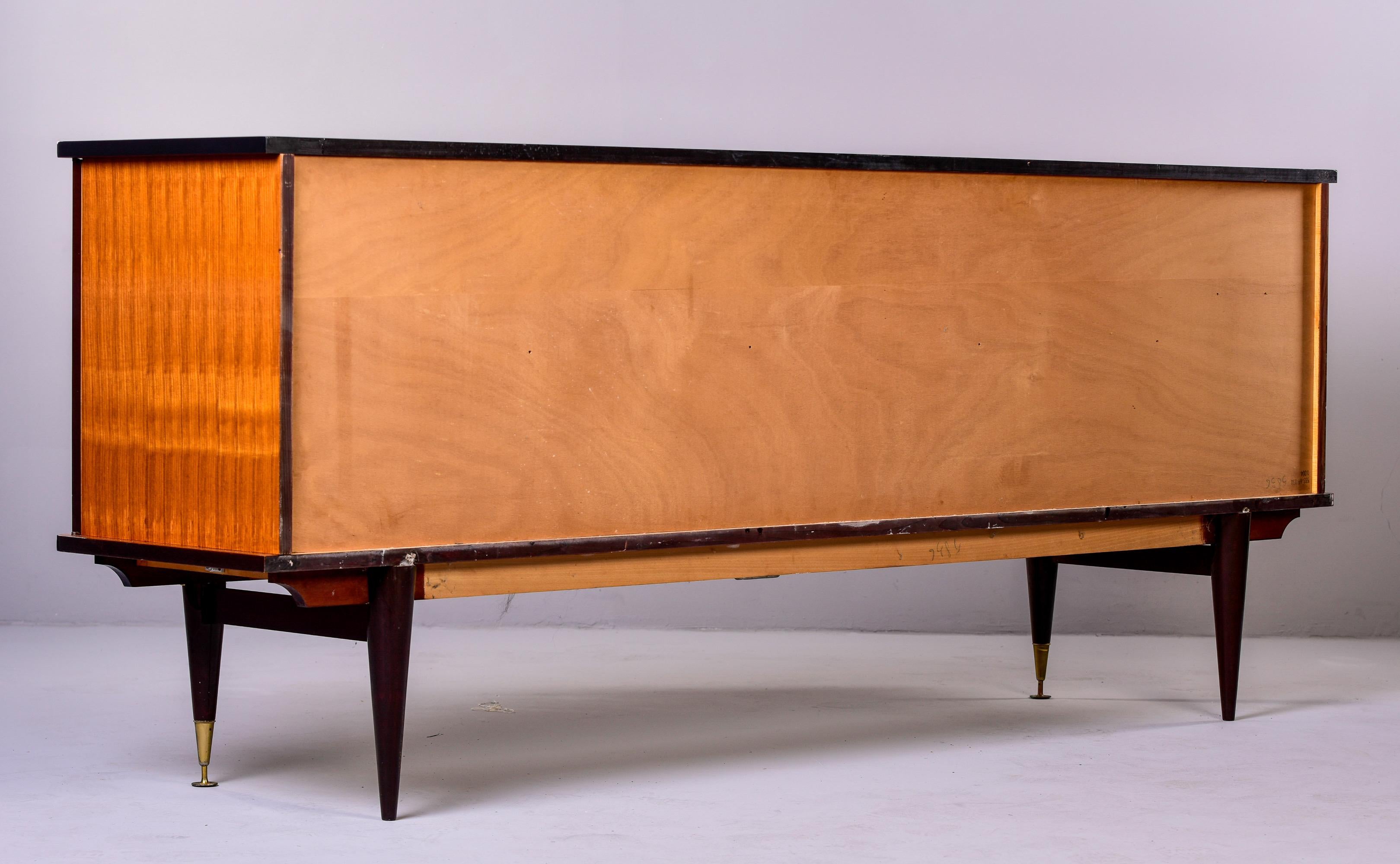 French Mahogany Art Deco Buffet or Credenza with Black Top 7