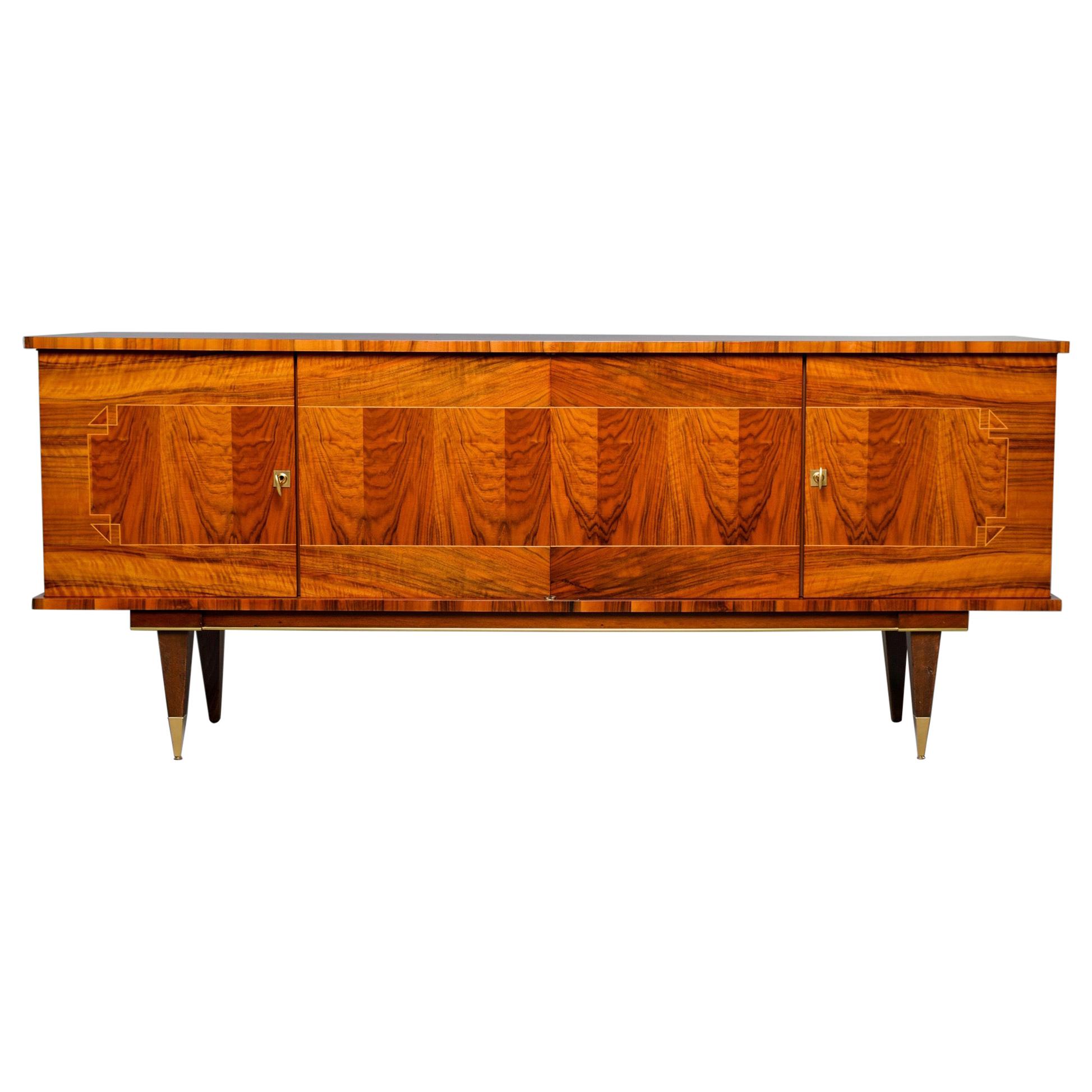 French Mahogany Art Deco Buffet Sideboard or Credenza
