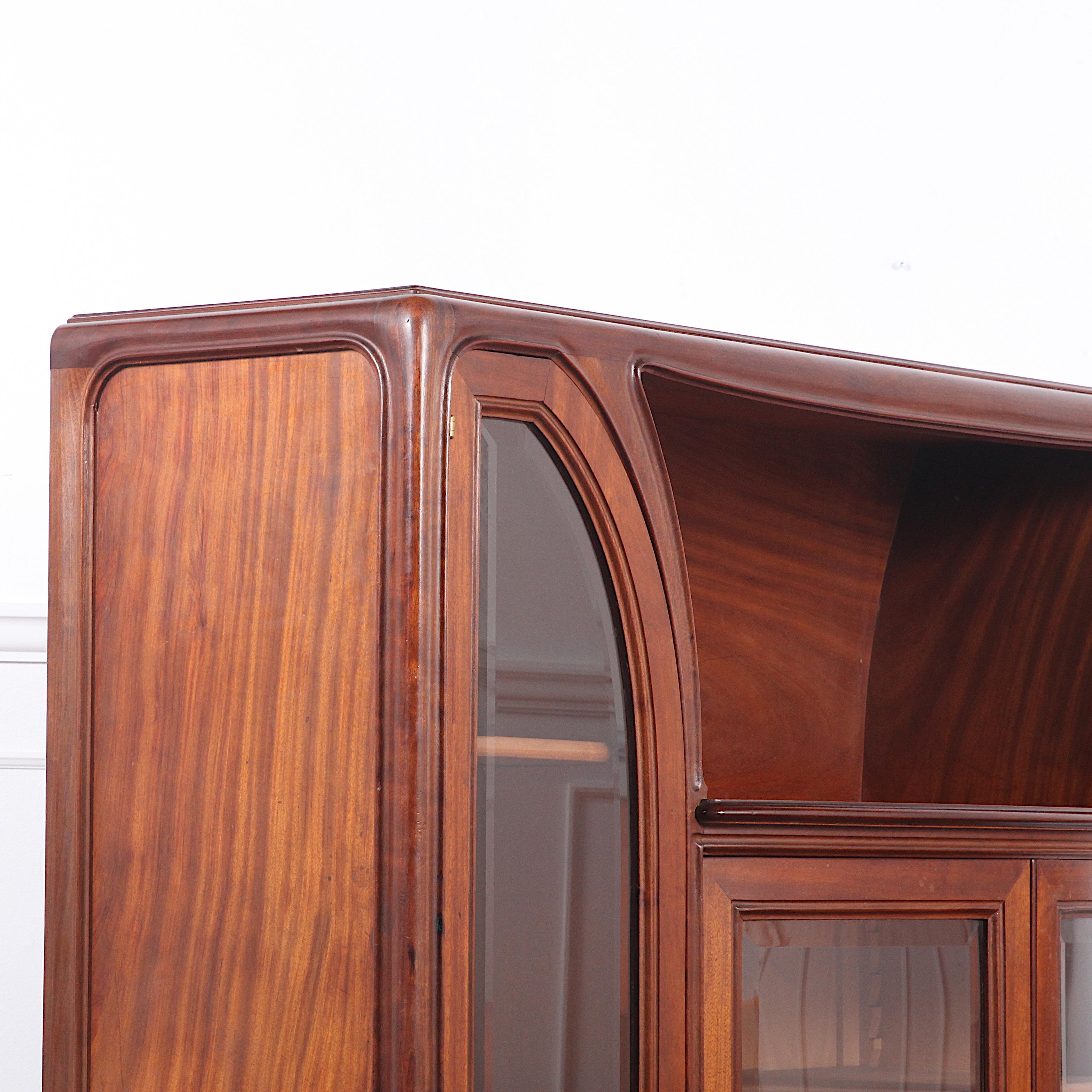 French Mahogany Louis Majorelle Art Nouveau Bookcase. C.1910  6