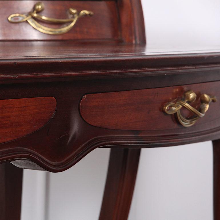 French Mahogany Art Nouveau Writing Desk Signed Louis Majorelle For Sale 8