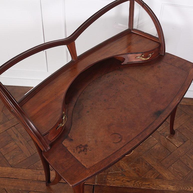French Mahogany Art Nouveau Writing Desk Signed Louis Majorelle For Sale 9