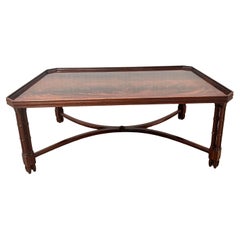 French Mahogany Asian Inspired Coffee Table