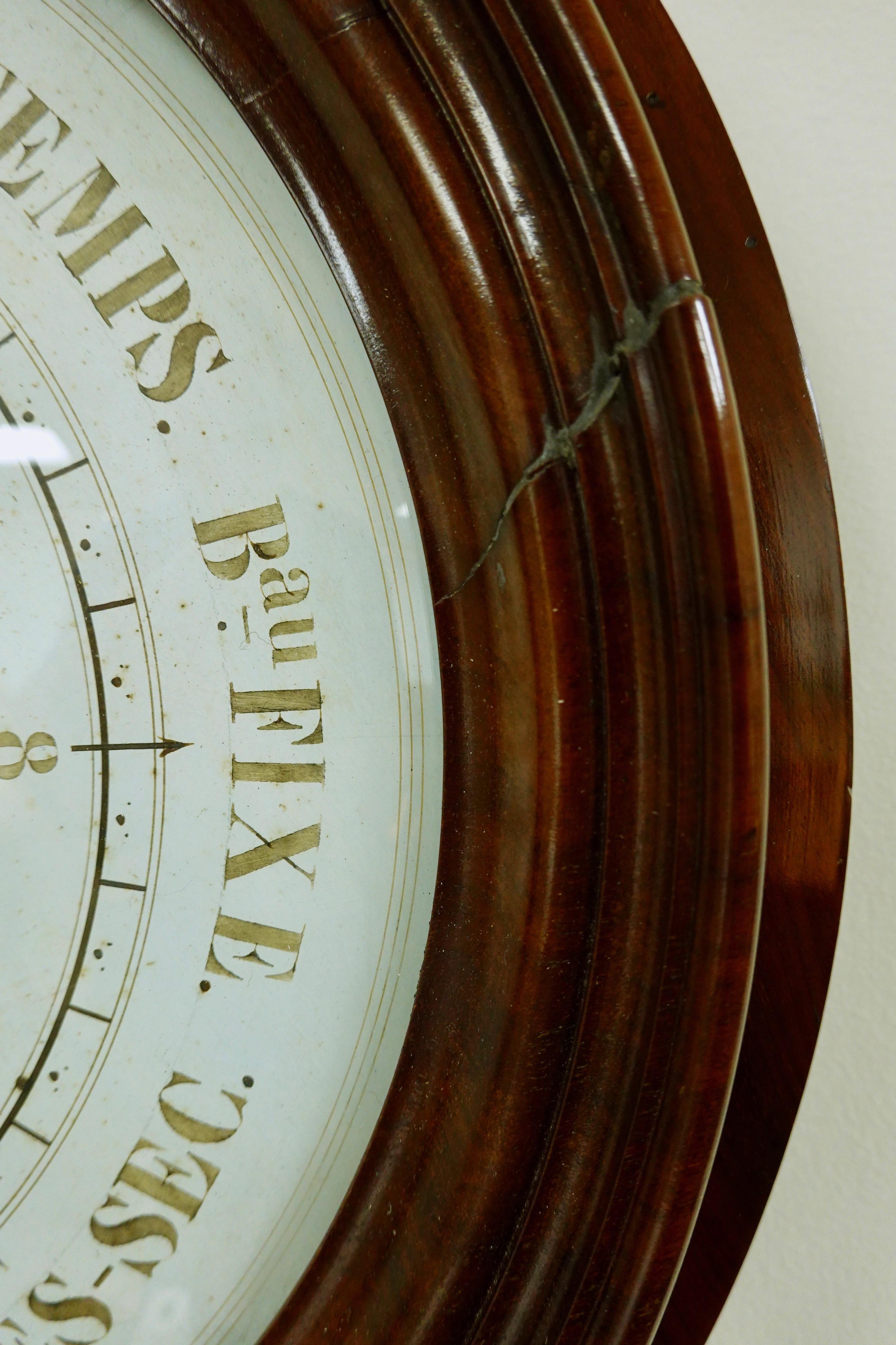 French Mahogany Barometer with Thermometer by 
