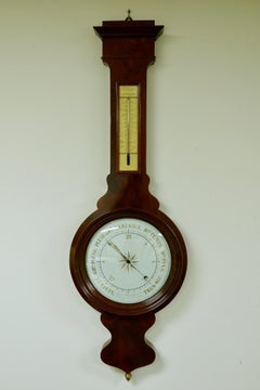 French Mahogany Barometer with Thermometer by "L'Ingenieur Chevallier"