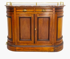 French Mahogany Bronze & Brass Countertop Furniture Marble-Top, circa 1880