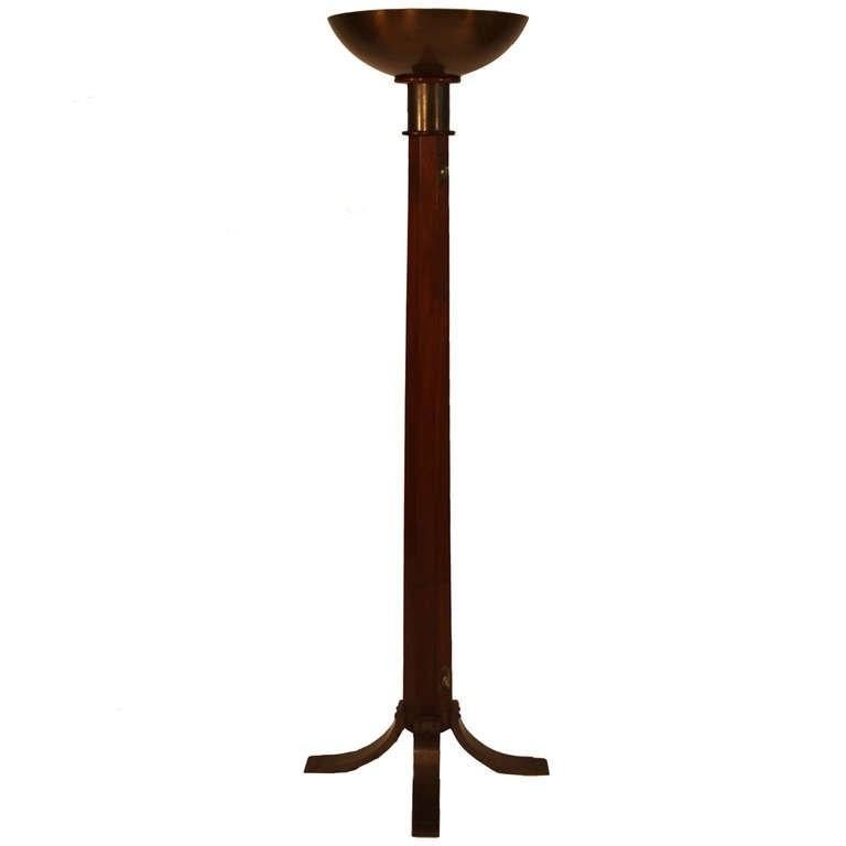 French Mahogany and Bronze Torchiere In Excellent Condition In Providence, RI