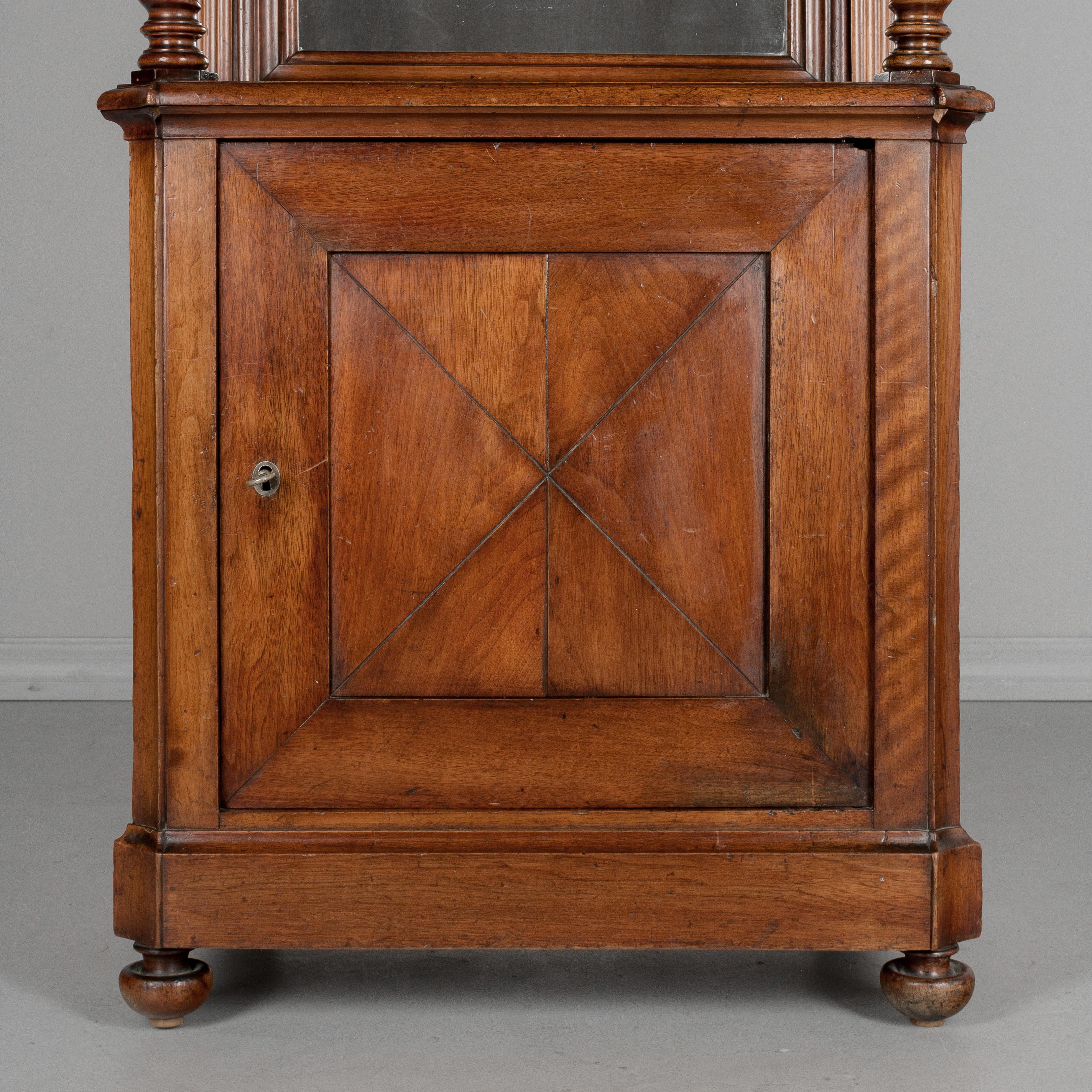 19th Century French Mahogany Cabinet with Shelves For Sale 8