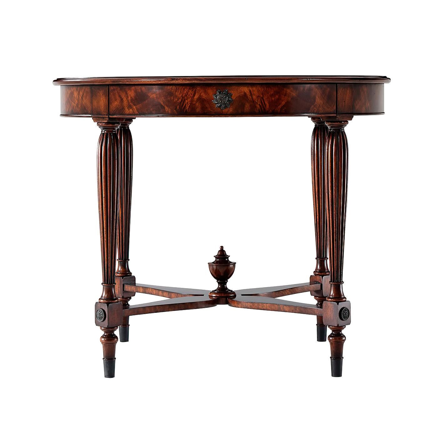 Louis XVI French Mahogany Center Table For Sale