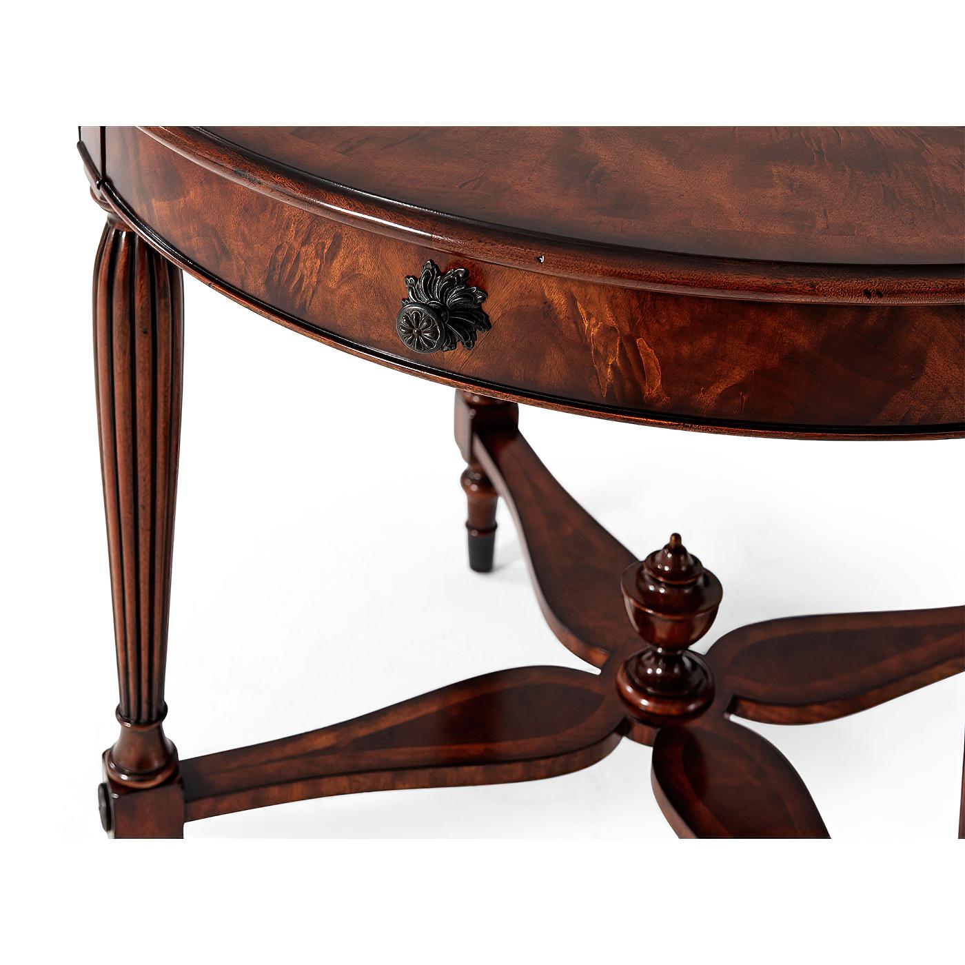 French Mahogany Center Table In New Condition For Sale In Westwood, NJ