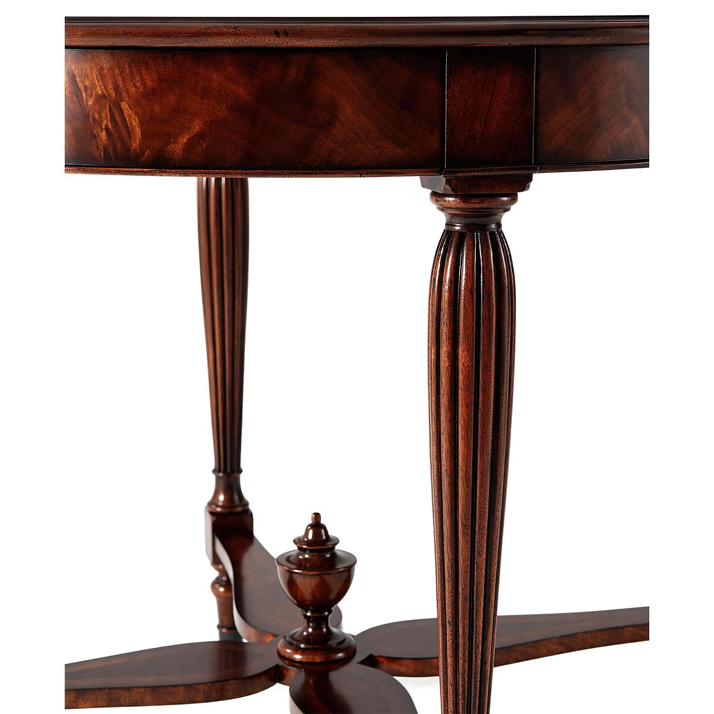 Contemporary French Mahogany Center Table For Sale