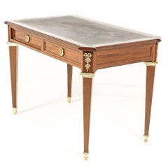 French Mahogany Desk with Gilt Mounts