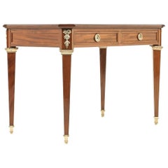 French Mahogany Desk with Gilt Mounts French Mahogany Desk with Gilt Mounts
