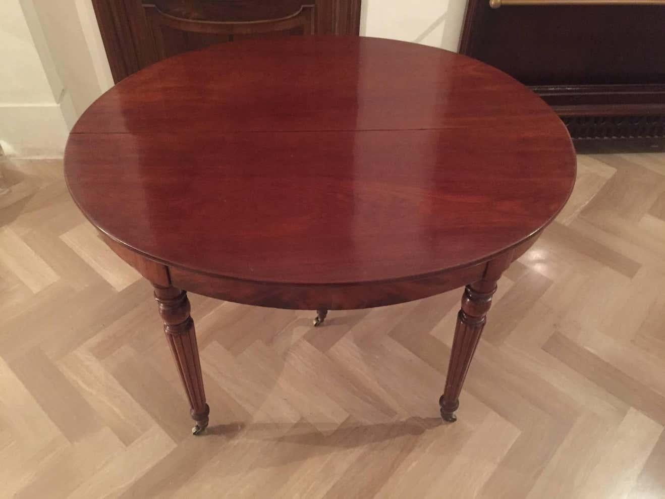 French Mahogany Dining Table Louis Philippe, 1850 1