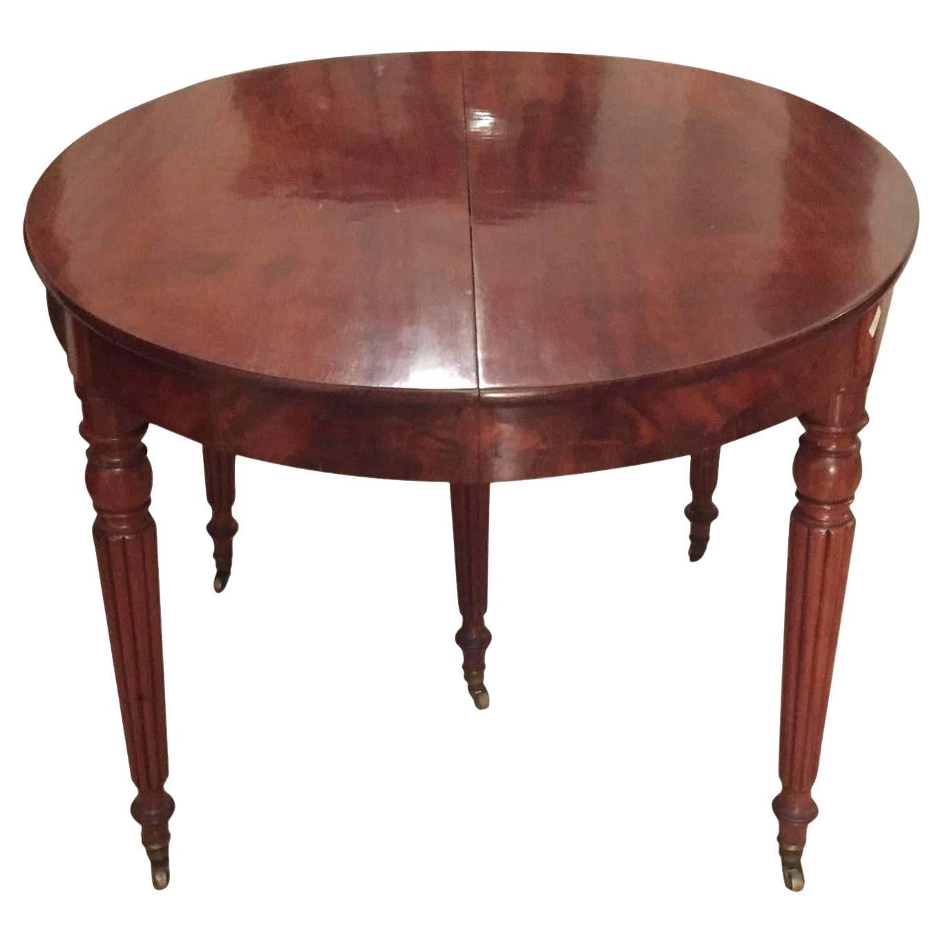 French Mahogany Dining Table Louis Philippe, 1850