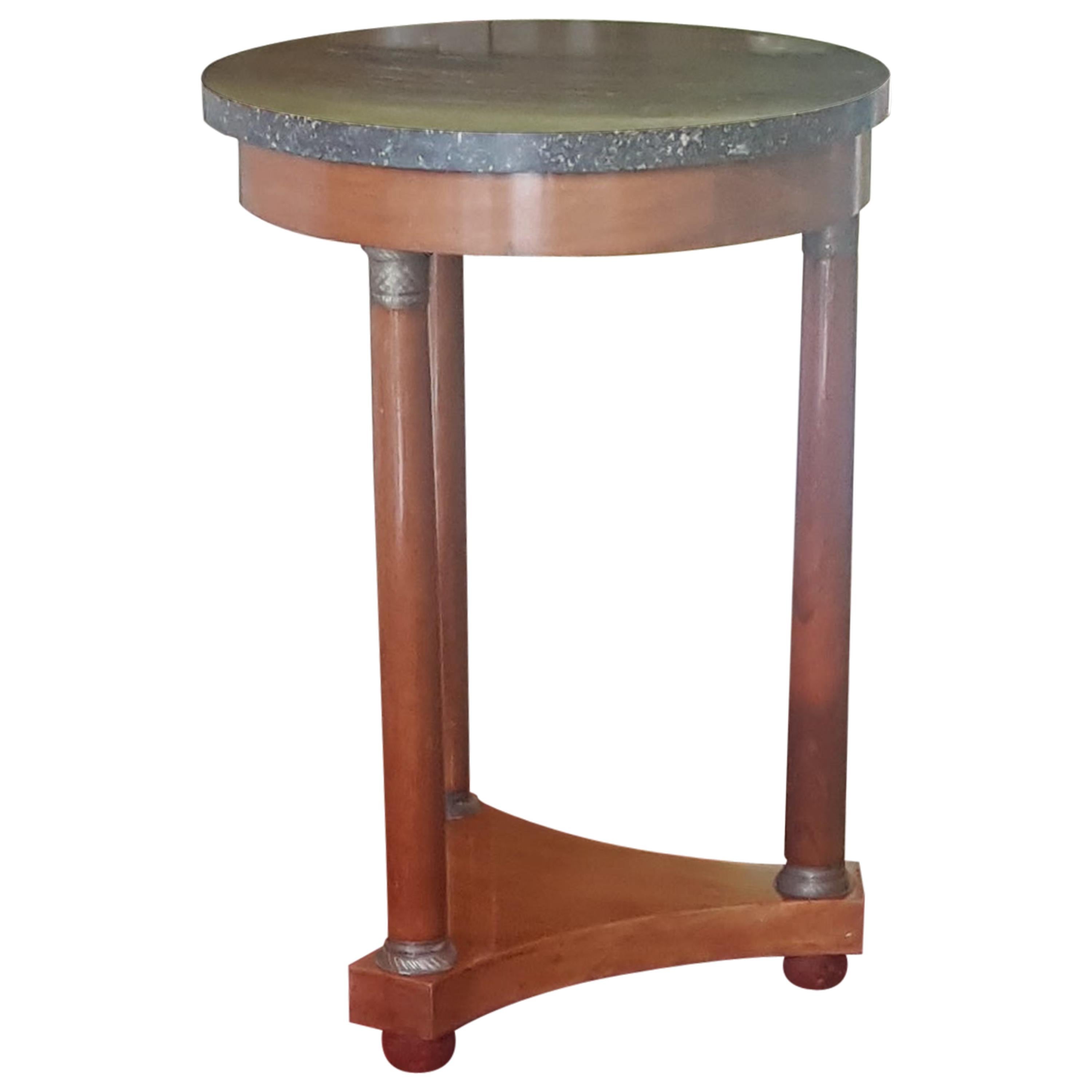 French Mahogany Empire Period Lamp Table For Sale