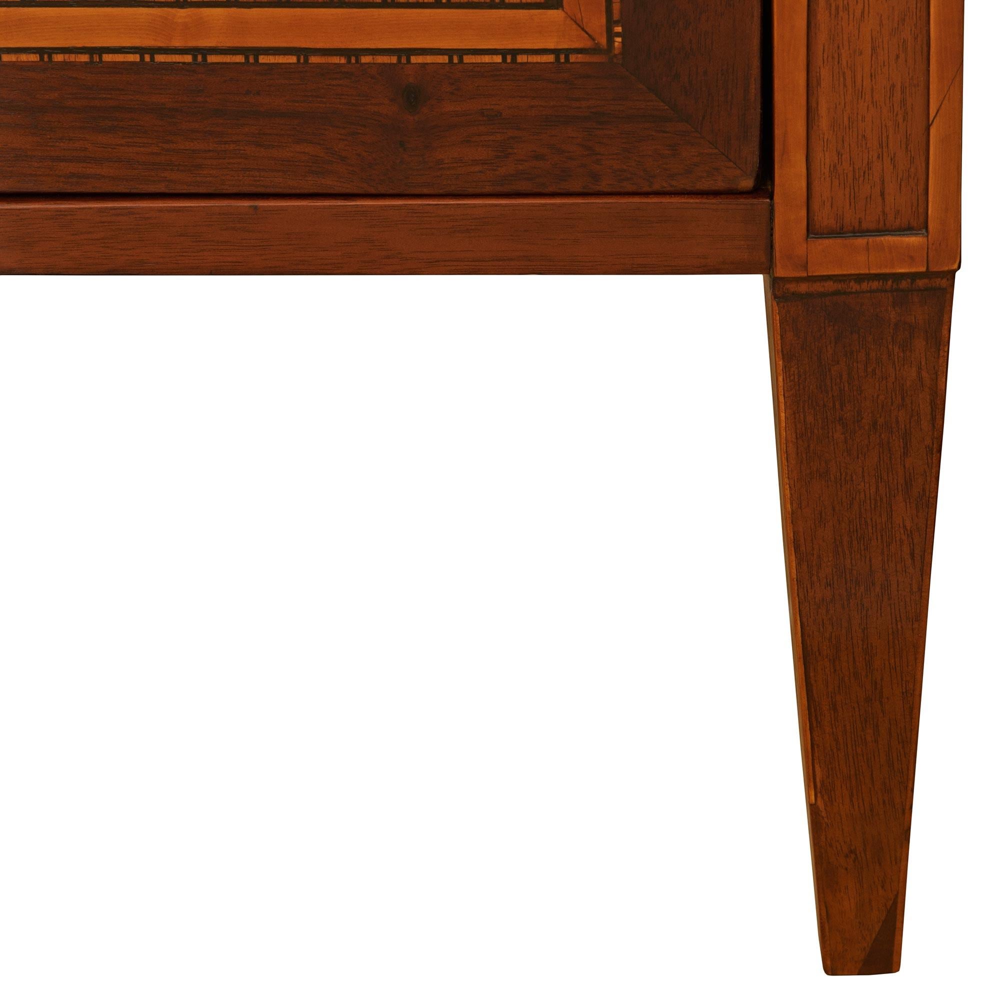 French Mahogany, Fruitwood and Brocatelle D' Espagne Marble Commode For Sale 2