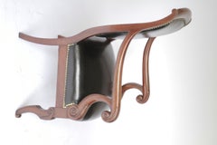 Caoba francesa y cuero  Silla de biblioteca Circa 1820s