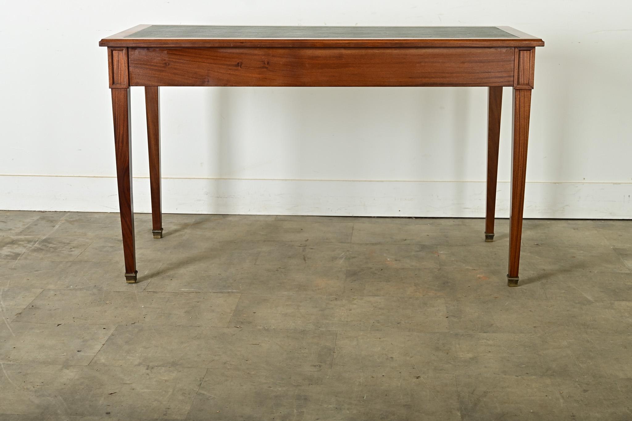 French Mahogany & Leather  Reproduction Desk 4