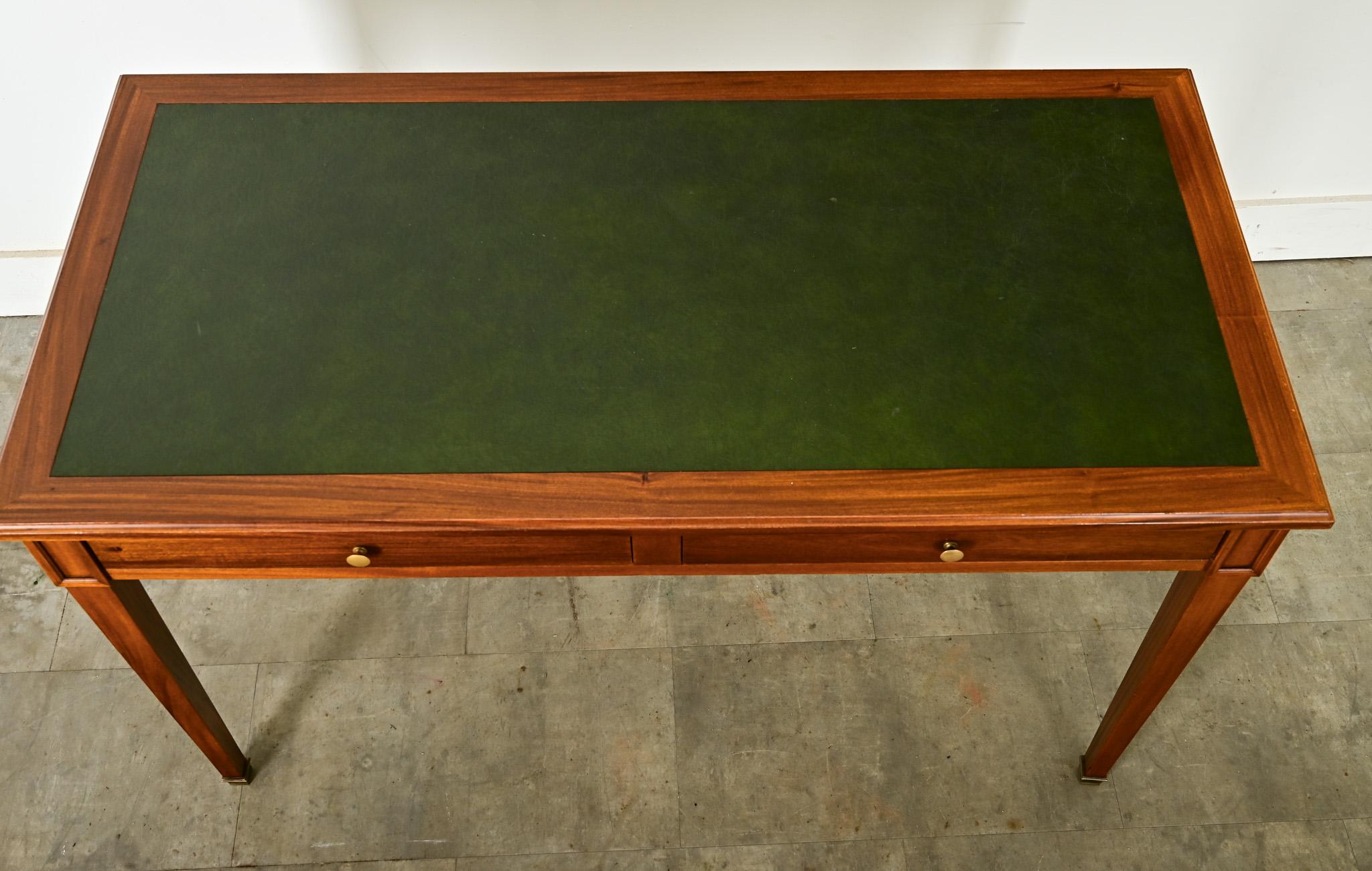 20th Century French Mahogany & Leather  Reproduction Desk