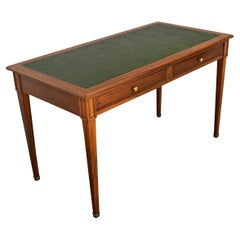 French Mahogany & Leather Reproduction Desk