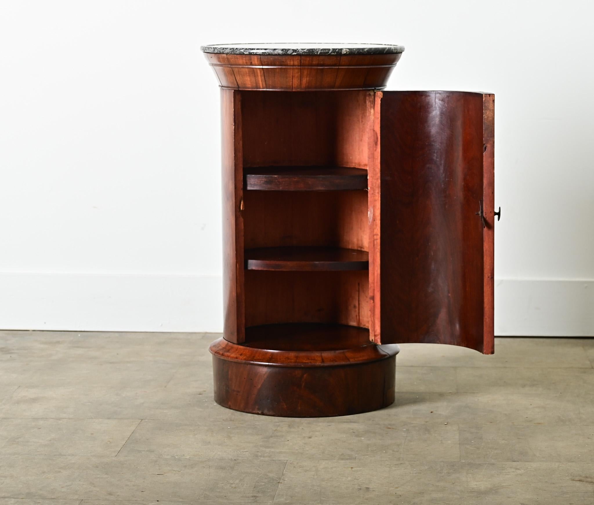 Veneer French Mahogany Louis Philippe Bedside Table For Sale