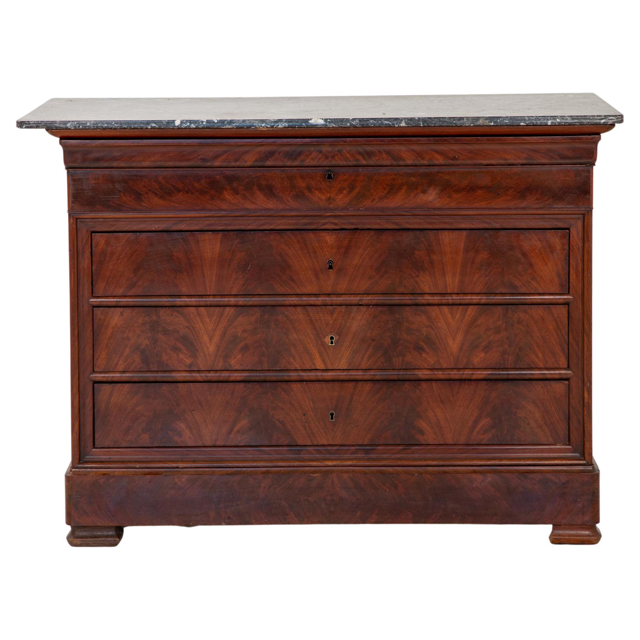 French Mahogany Louis Philippe Secretary, Late 19th Century