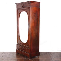 French Mahogany Louis Philippe Single Door Armoire
