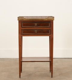 French Mahogany Louis XVI Style Bedside Table