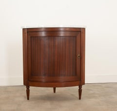 French Mahogany & Marble Corner Cabinet