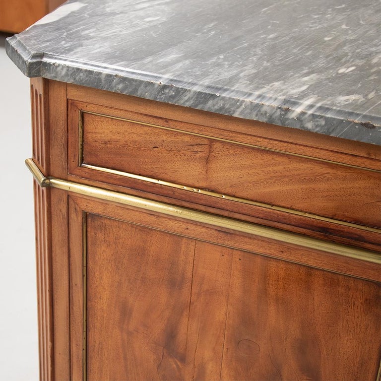French Mahogany MarbleTop Buffet For Sale at 1stDibs