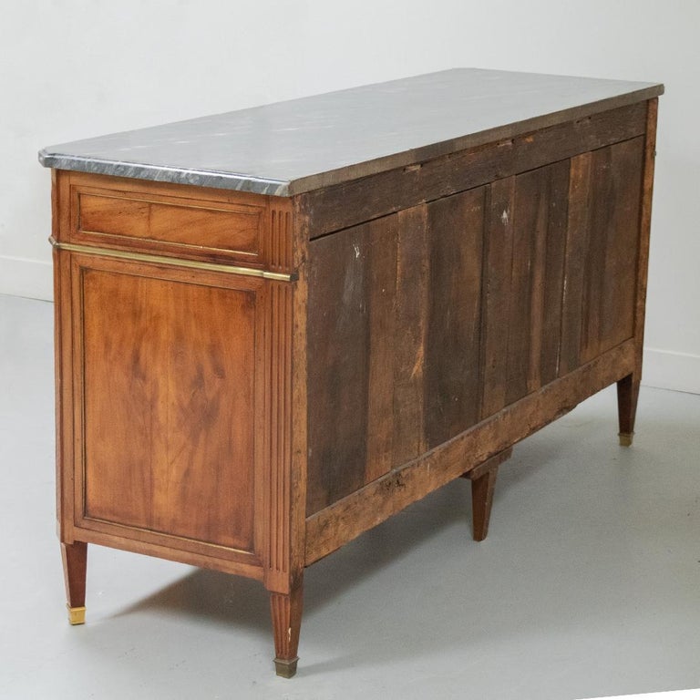 French Mahogany MarbleTop Buffet For Sale at 1stDibs