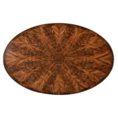 French Mahogany Oval Cocktail Table
