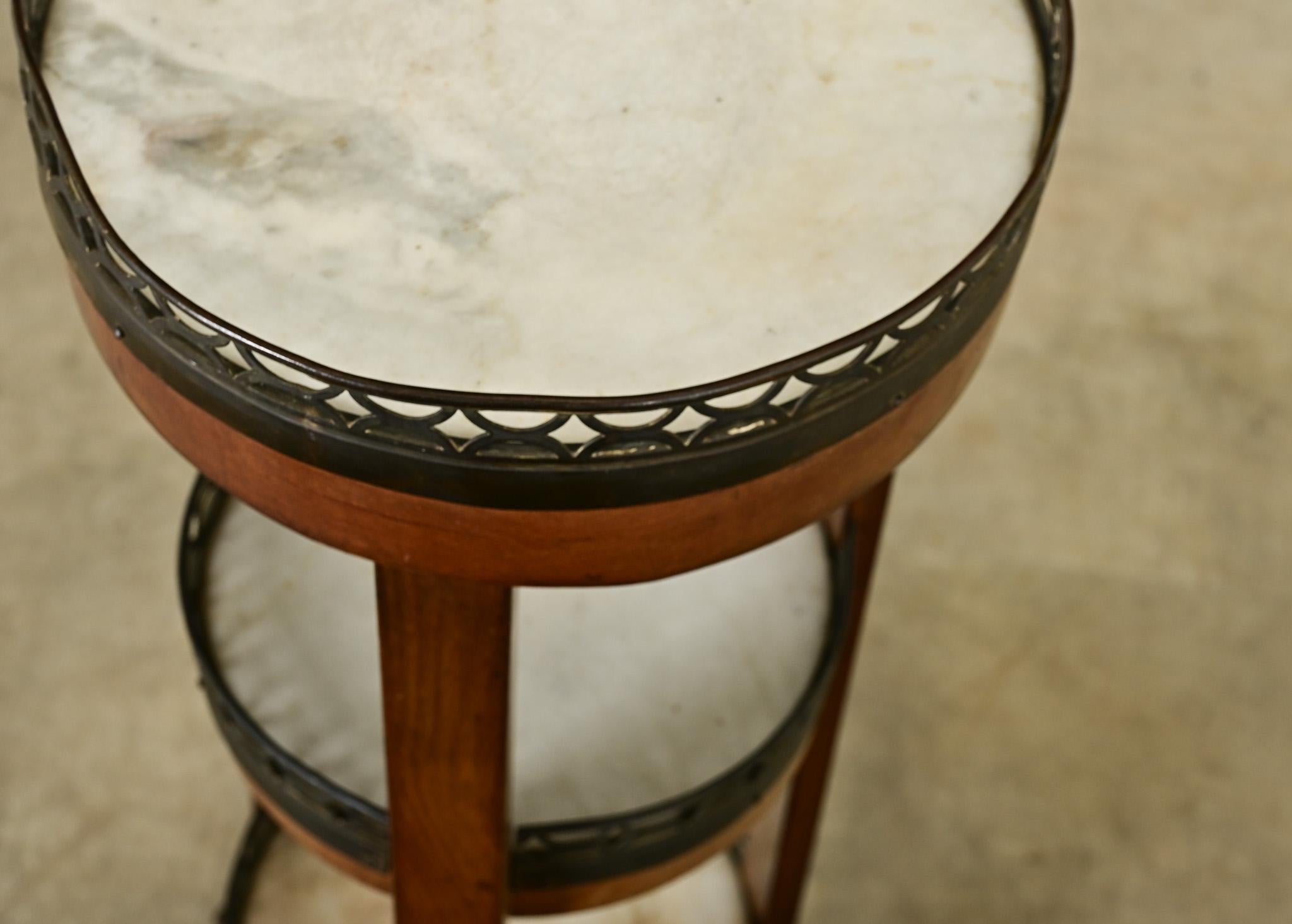 French Mahogany Petite Tiered Table 3