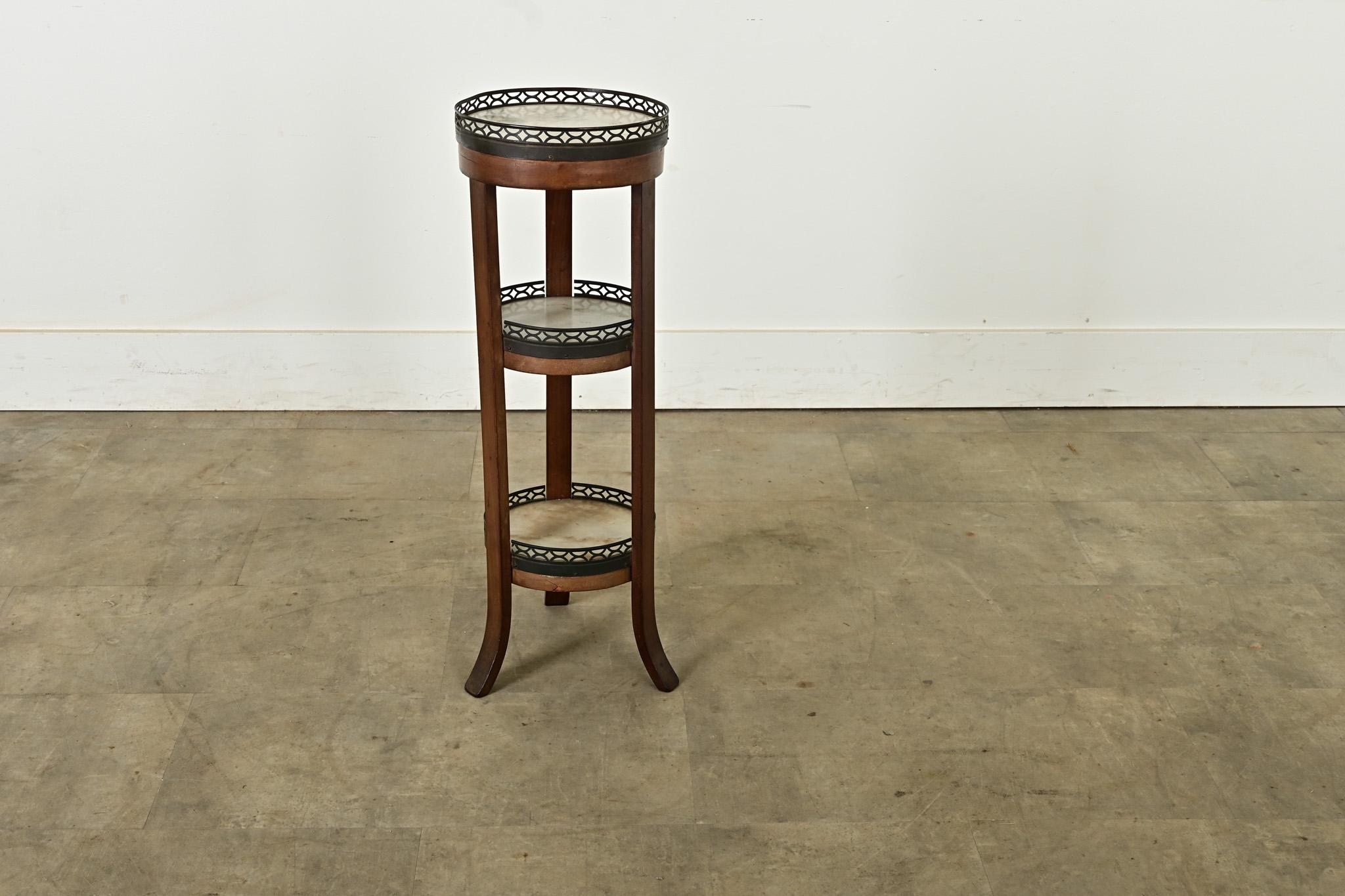 Empire French Mahogany Petite Tiered Table