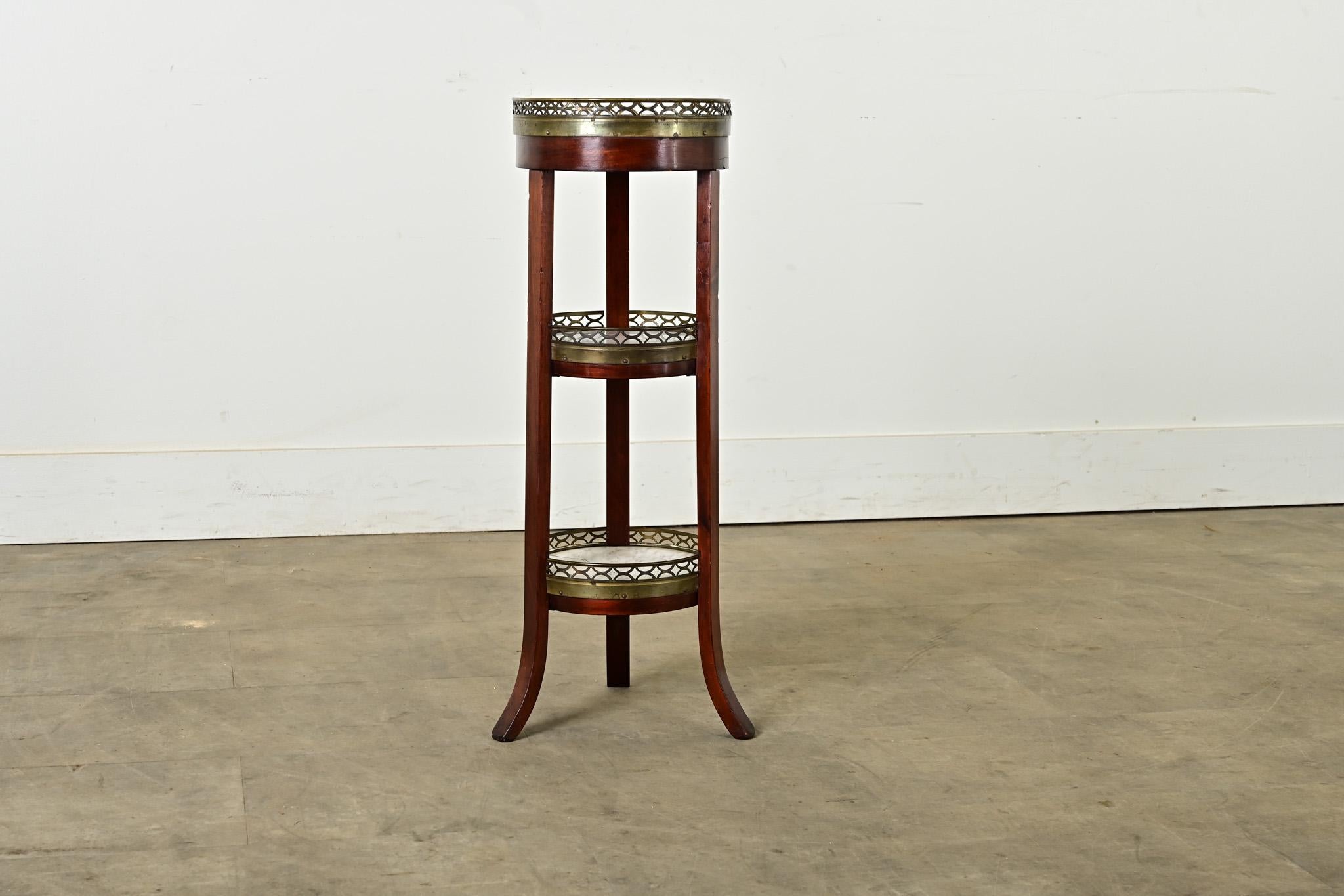 Empire French Mahogany Petite Tiered Table