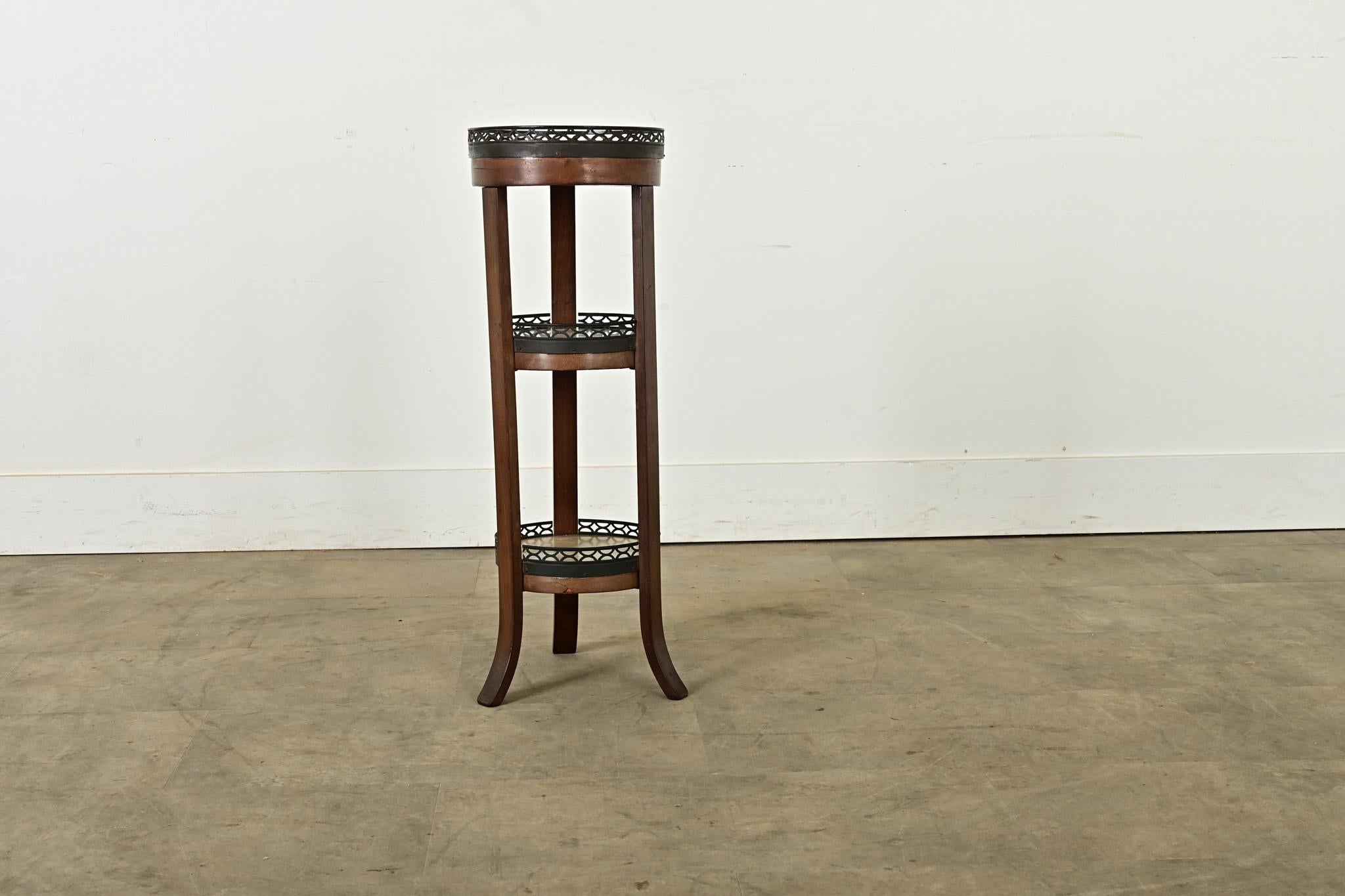 Other French Mahogany Petite Tiered Table