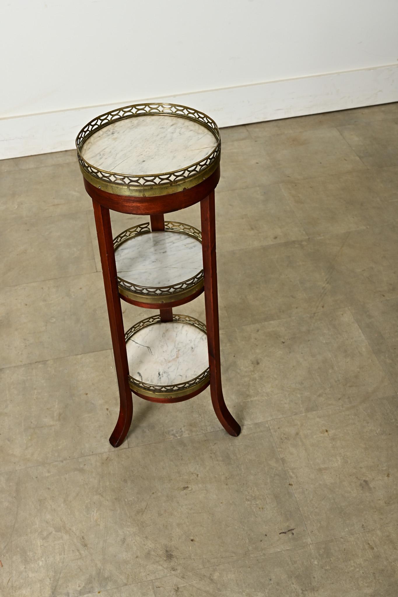 Other French Mahogany Petite Tiered Table