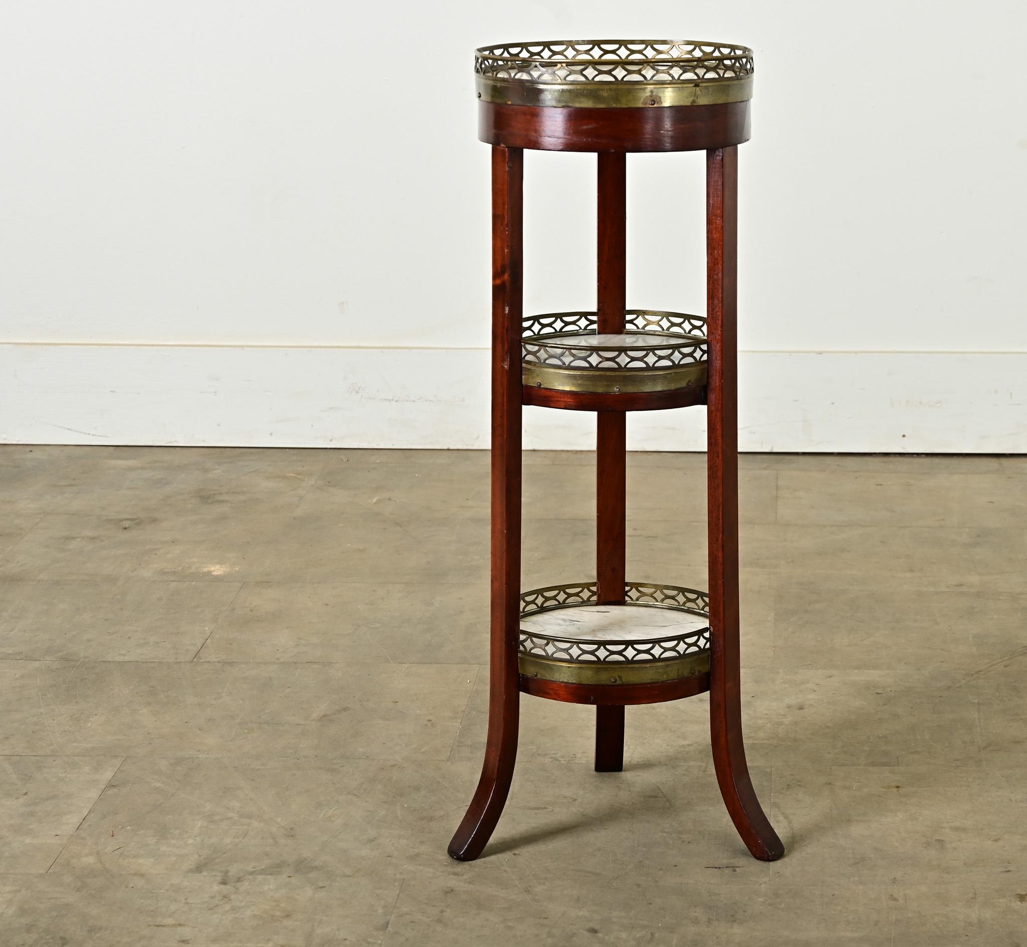 French Mahogany Petite Tiered Table 1