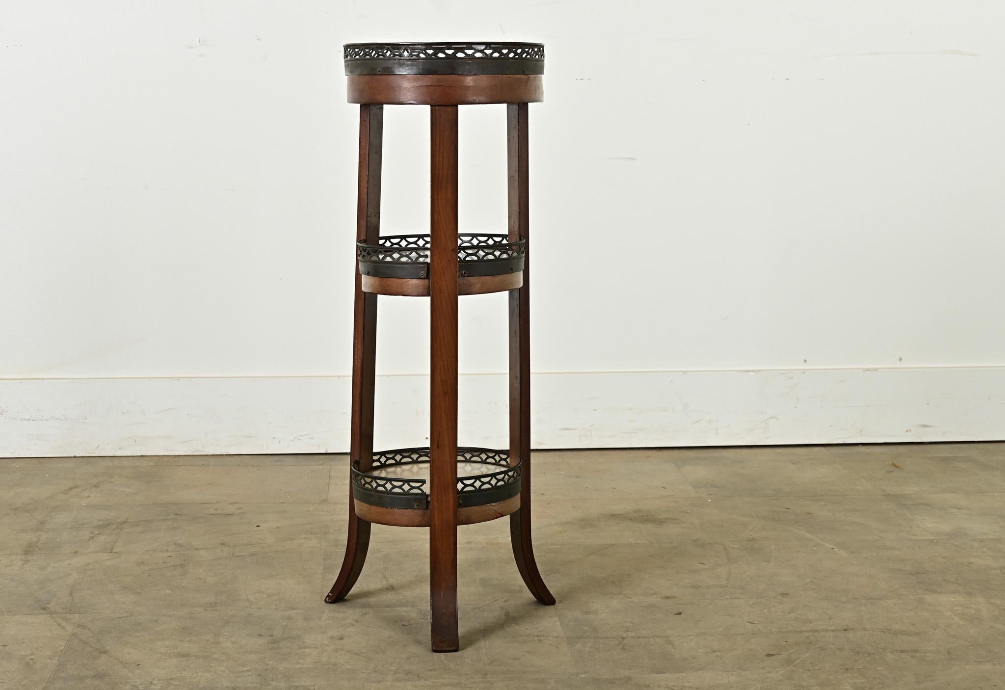 French Mahogany Petite Tiered Table 2
