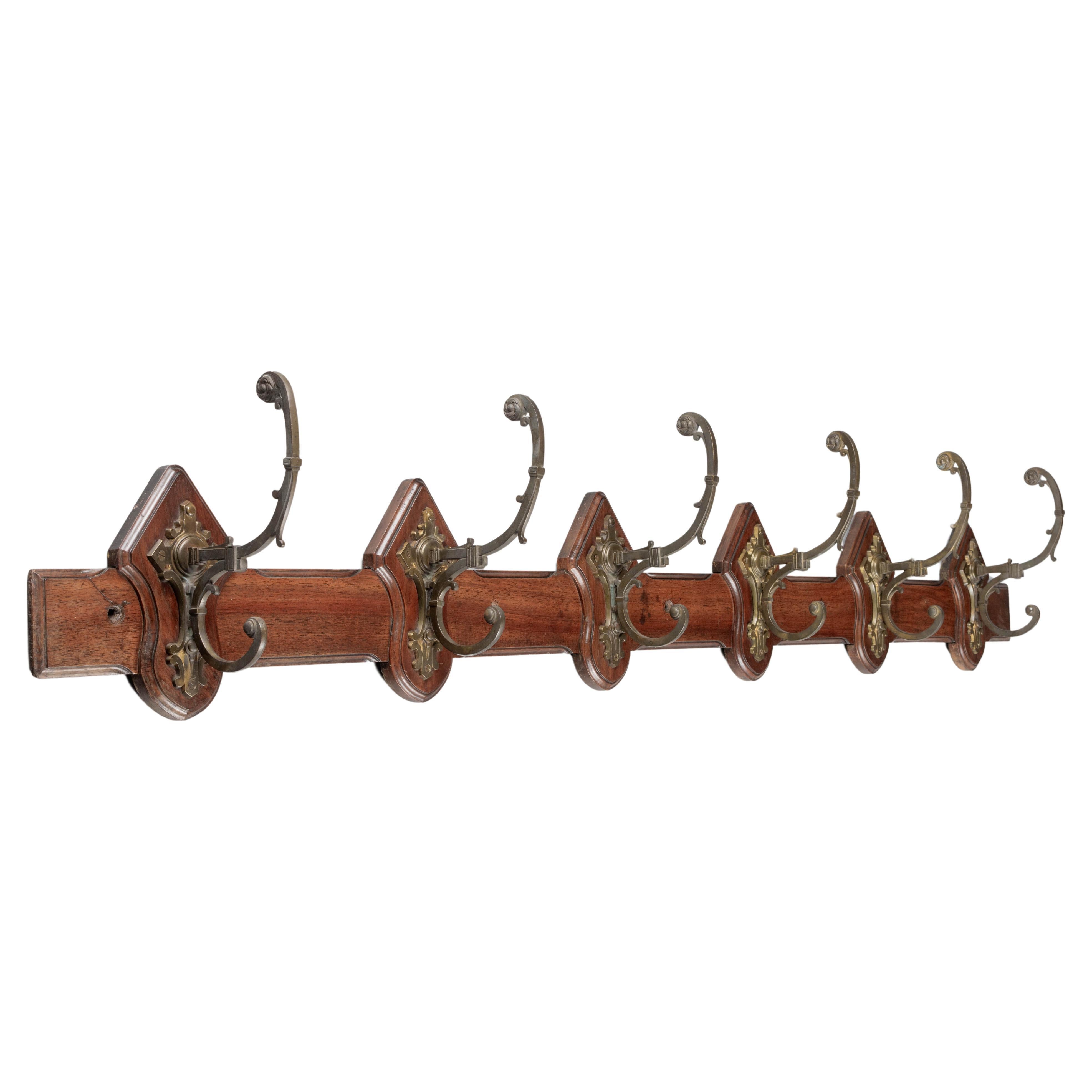 French Mahogany Porte Manteau or Coat Rack For Sale