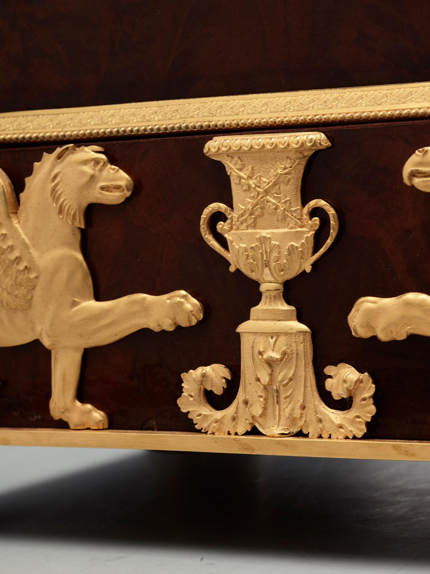 Bronze French mahogany regulator 'portico' mantel clock by Montassier  For Sale