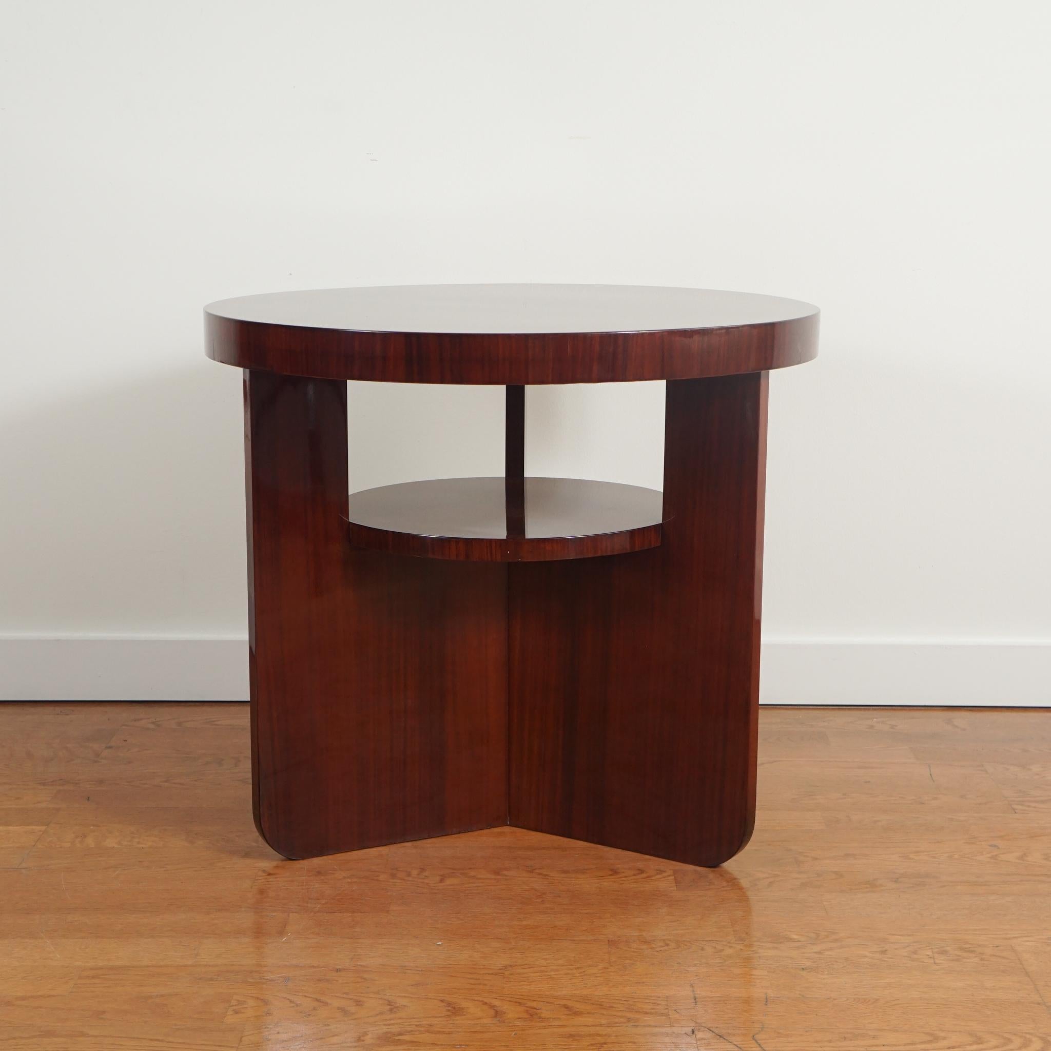 French Mahogany Round Side Table For Sale 2