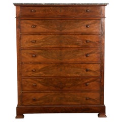 French Mahogany Semainier Chest of Drawers
