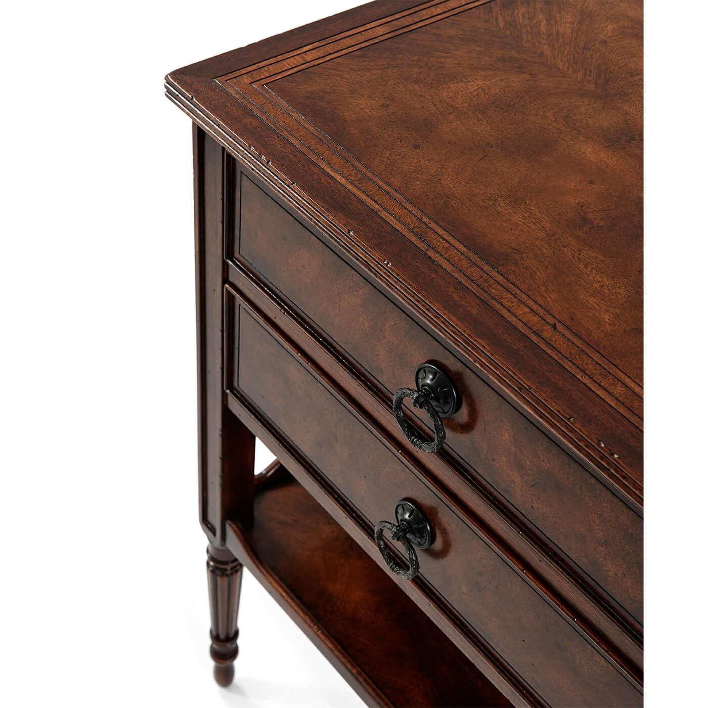 Wood French Mahogany Side Table For Sale