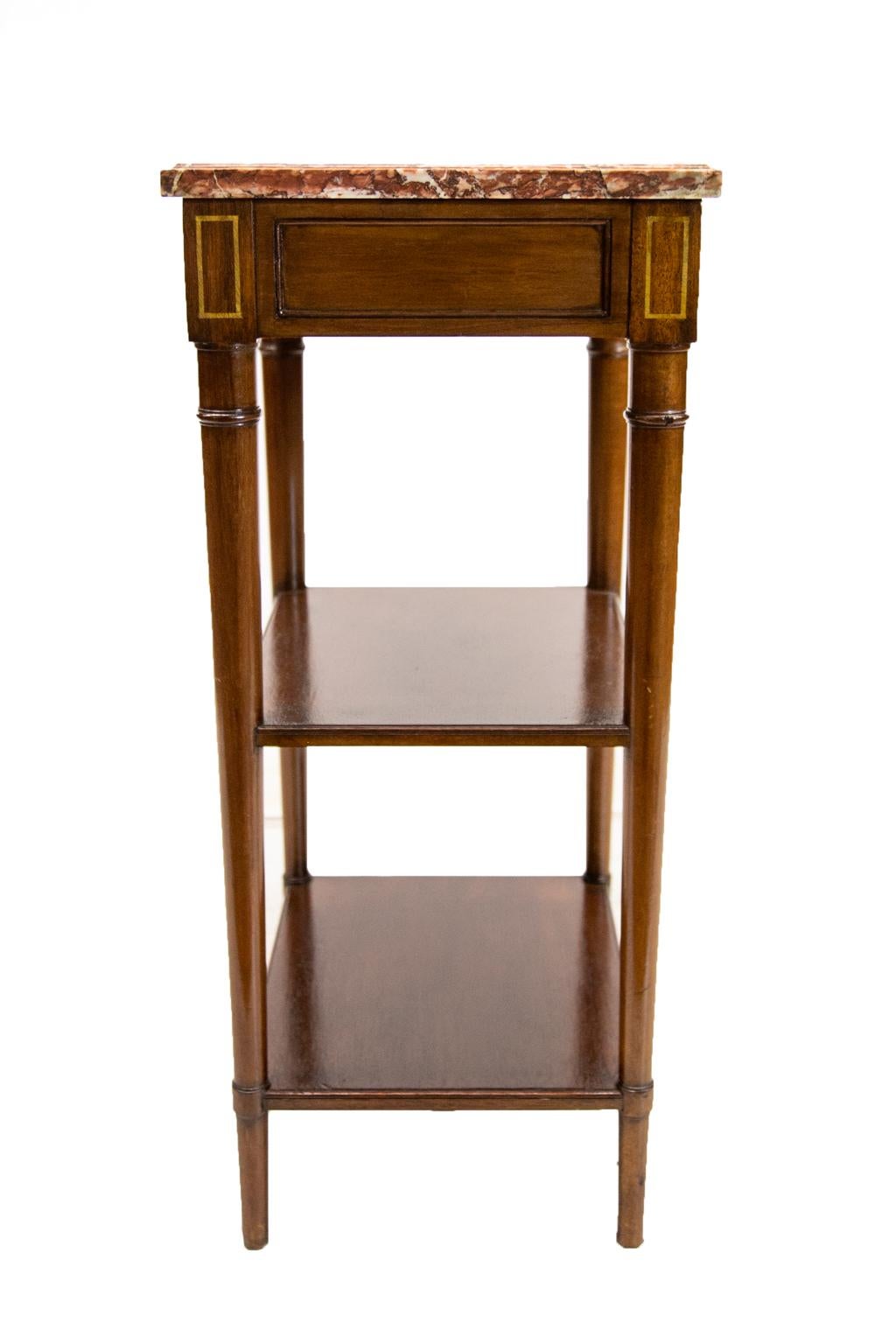 French Mahogany Three-Tiered Shelf or Stand For Sale 1